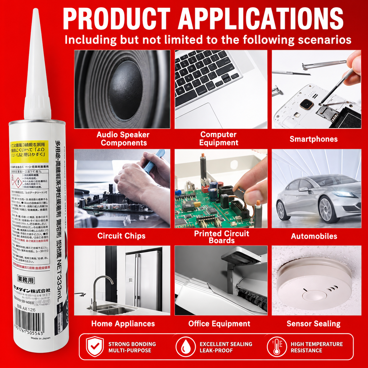 CEMEDINE 8008L Black Adhesive