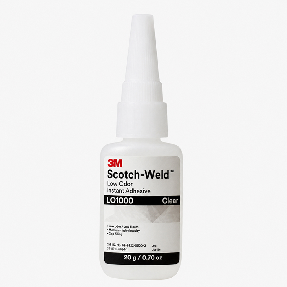 1 3M LO1000 Instant Adhesive clear low odor cyanoacrylate glue for plastic and rubber bonding