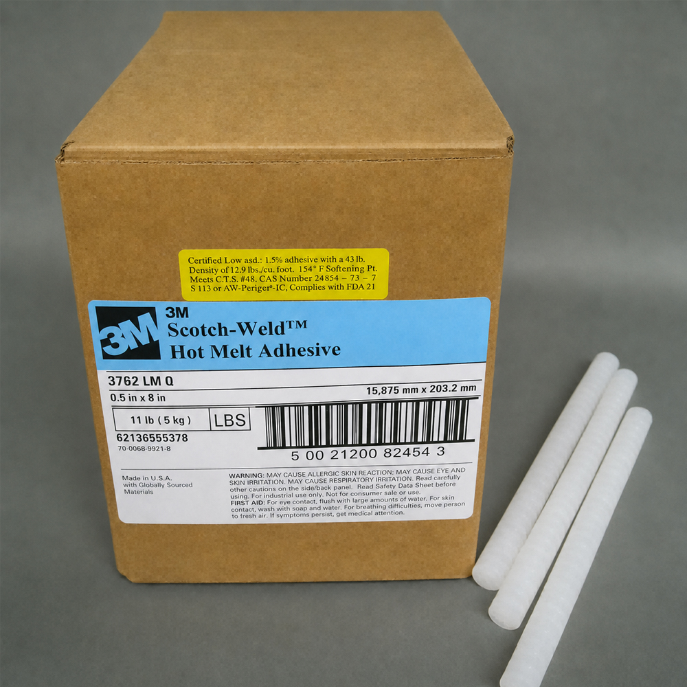 未标题-1 拷贝 3M 3762LMQ Hot Melt Adhesive light amber low melt glue stick for packaging wood carton and foam bonding
