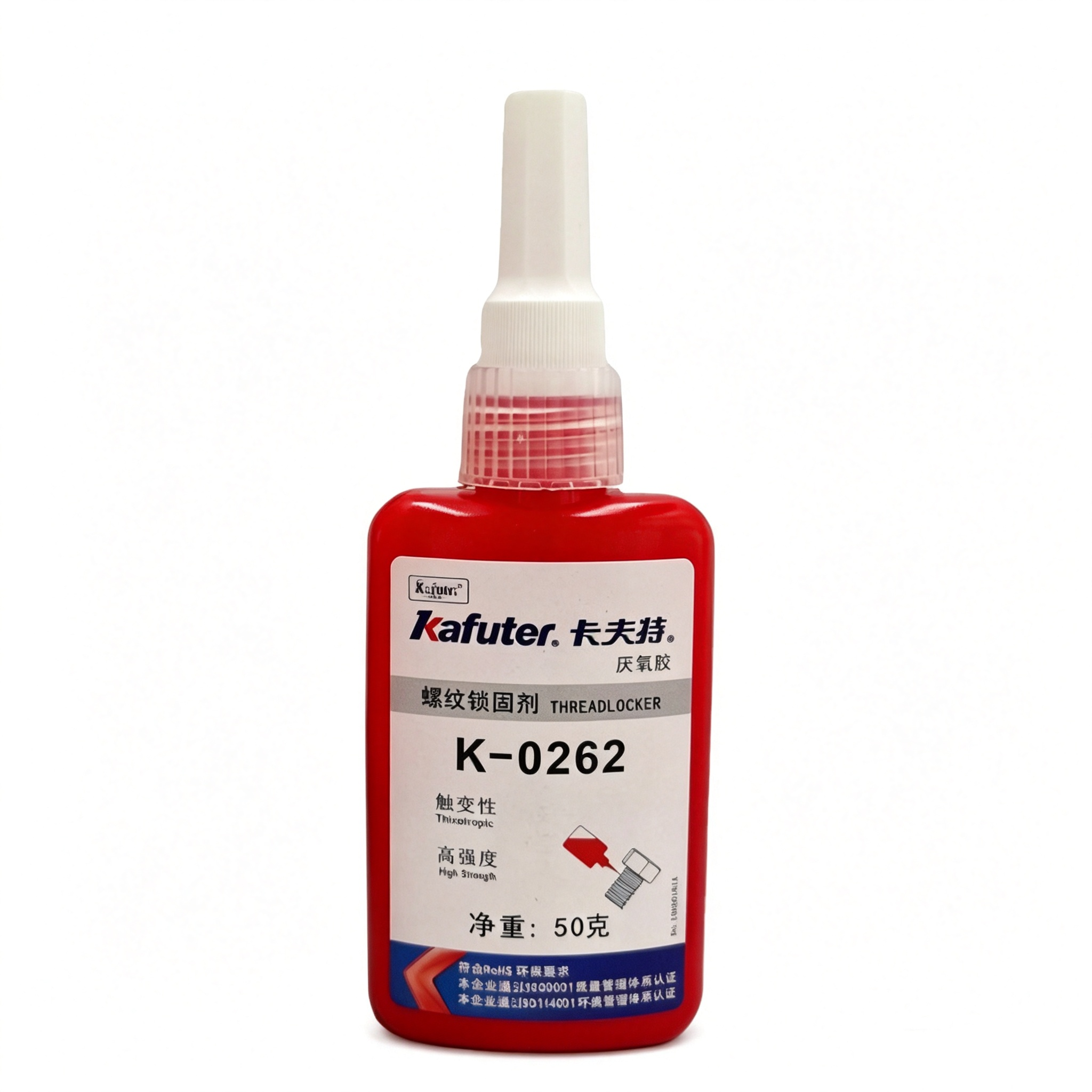 卡夫特K-0262 Kafuter K-0262 High Strength Threadlocker for Metal Bolts and Studs