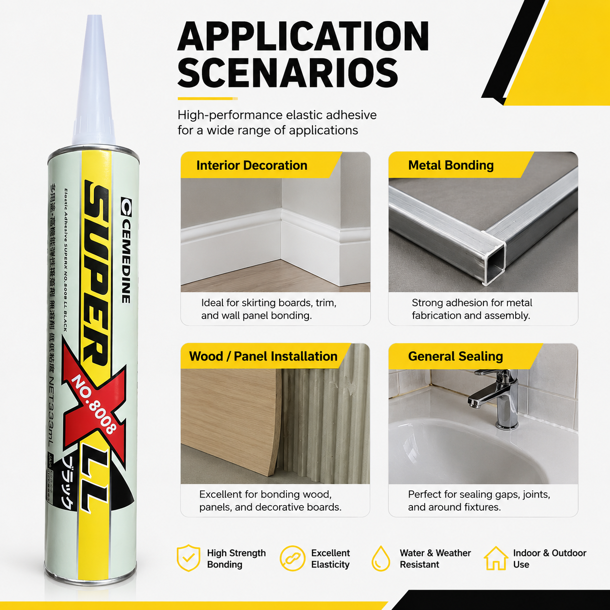 CEMEDINE 8008+ White Adhesive