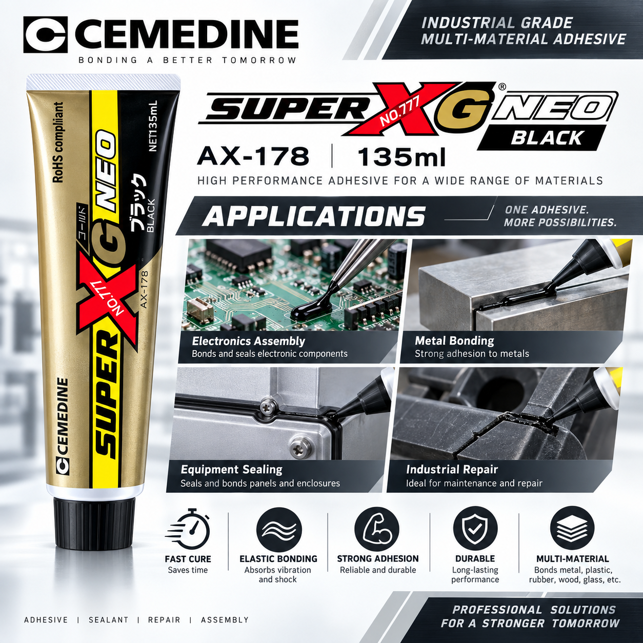 442dea41-1053-414f-9f78-78b37388ae46 CEMEDINE AX-178 Black NEO Adhesive